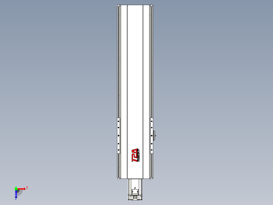 日规模组半封闭丝杆TPA-HNR-202D-2510C-L550-M-Y-P75-N3俯视图