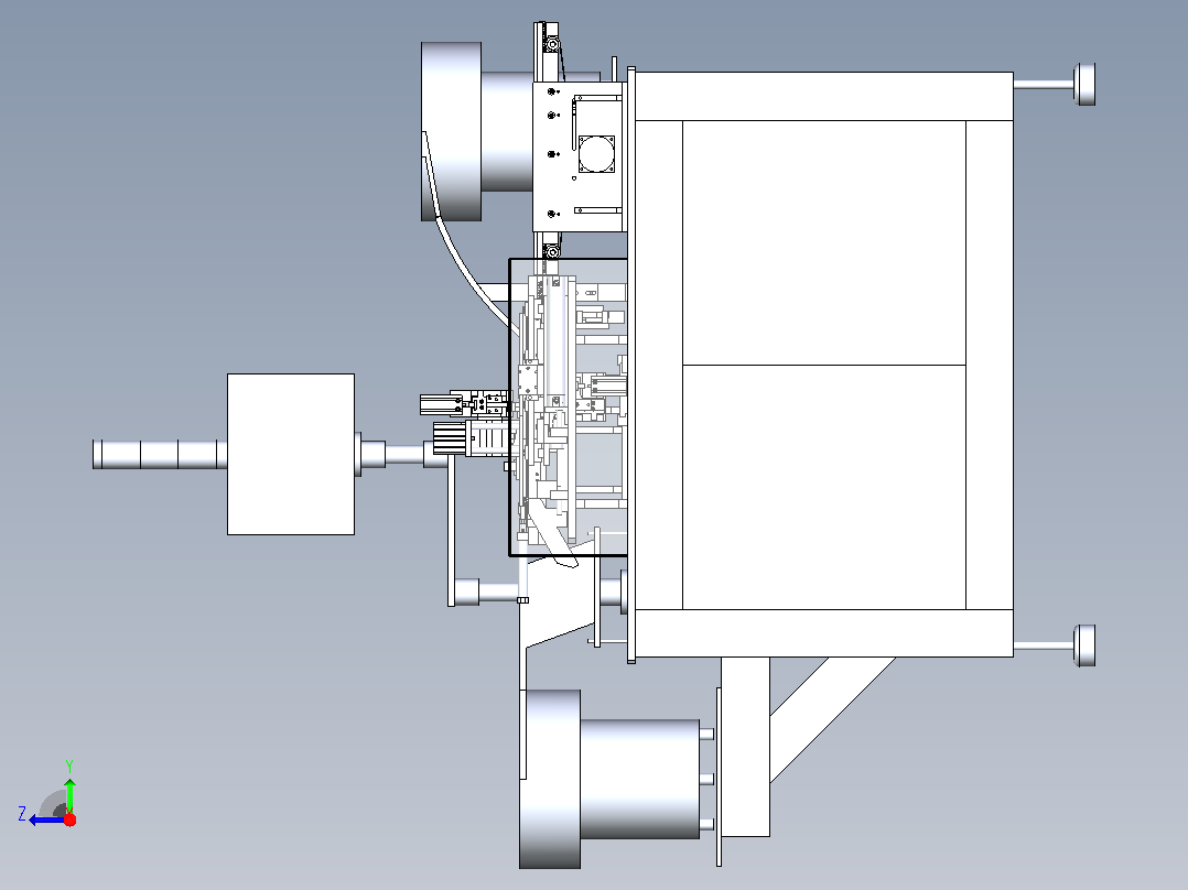 光纤连接器组装机设备3D图右视图