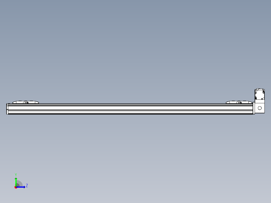 皮带直线轴双滑块型TPA-GCBS-50-P42-L400-RU-M10-N3左视图