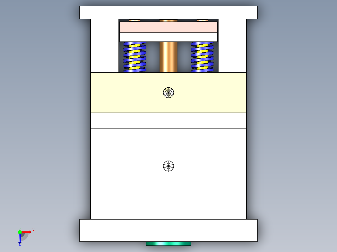 水壶盖塑料注塑模具设计【开水瓶盖】【暖壶盖】【说明+CAD+UG】俯视图