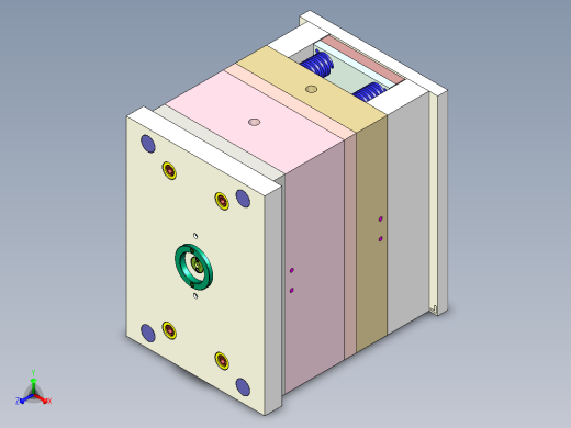 水壶盖塑料注塑模具设计【开水瓶盖】【暖壶盖】【说明+CAD+UG】正等轴测缩略图