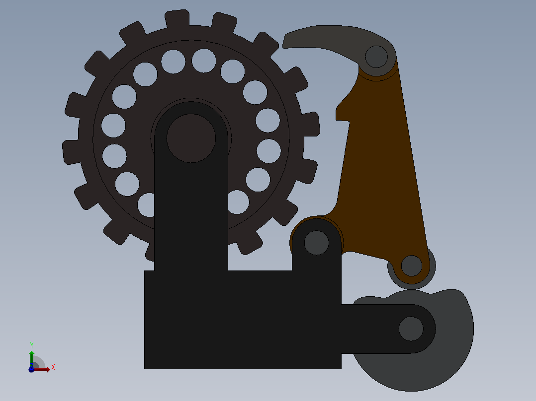 凸轮棘轮棘爪SW2013前视图