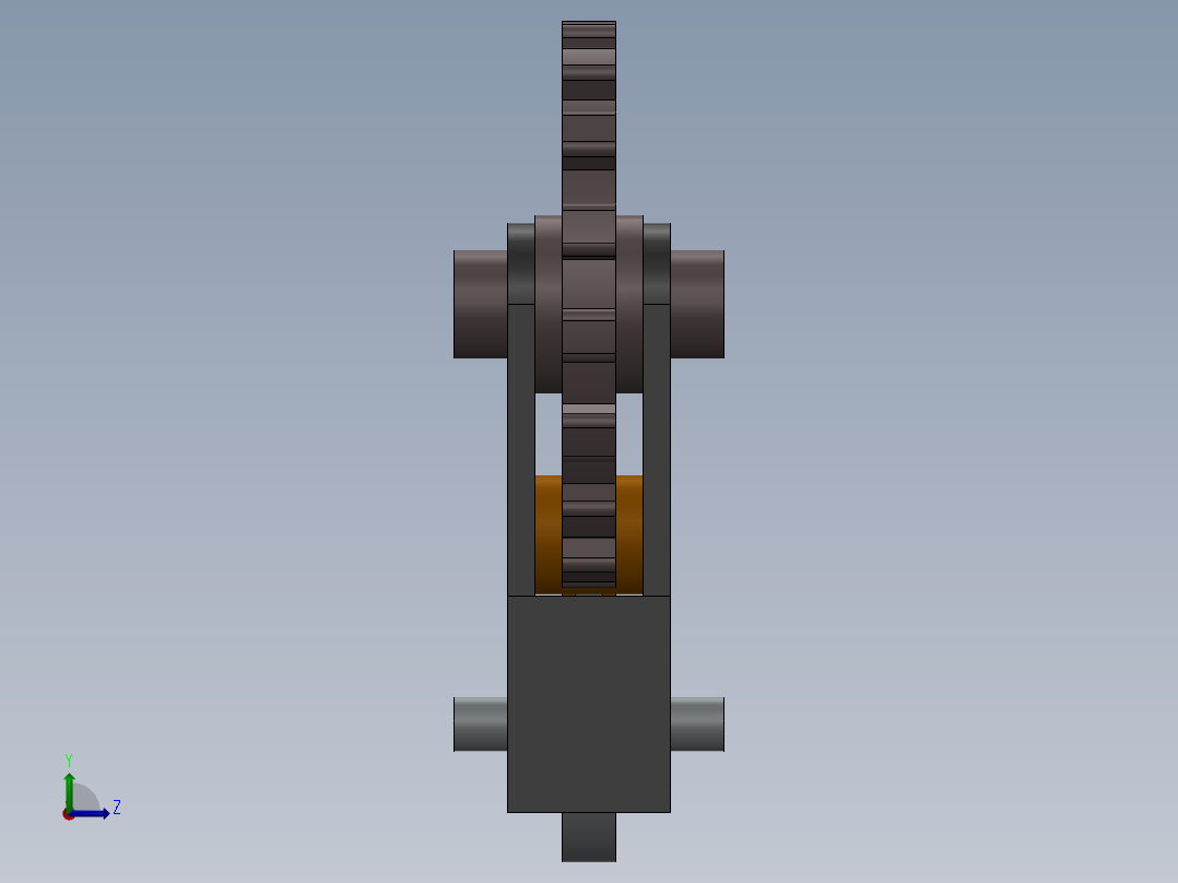 凸轮棘轮棘爪SW2013左视图