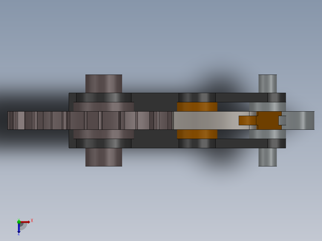 凸轮棘轮棘爪SW2013俯视图