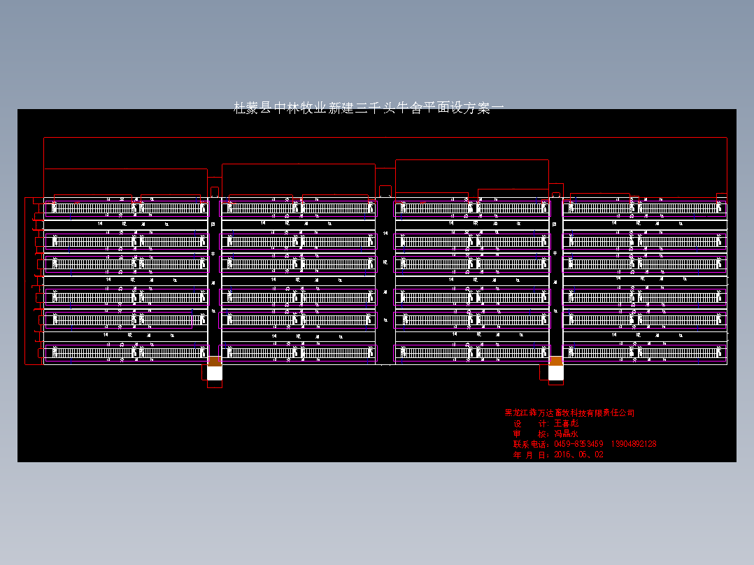 3000头牛舍设计方案一 - 副本
