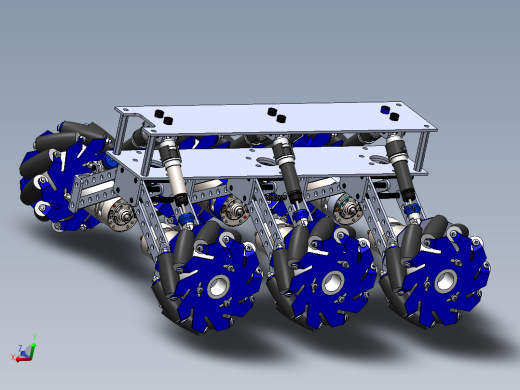 DIY Ardupilot全地形六轮麦克纳姆轮车3D模型图纸 Solidworks设计