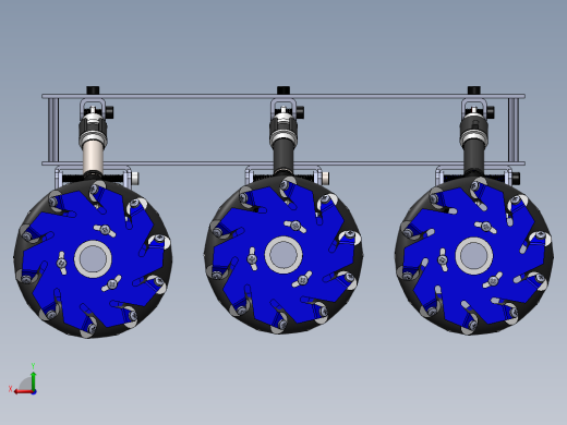 DIY Ardupilot全地形六轮麦克纳姆轮车3D模型图纸 Solidworks设计后视缩略图