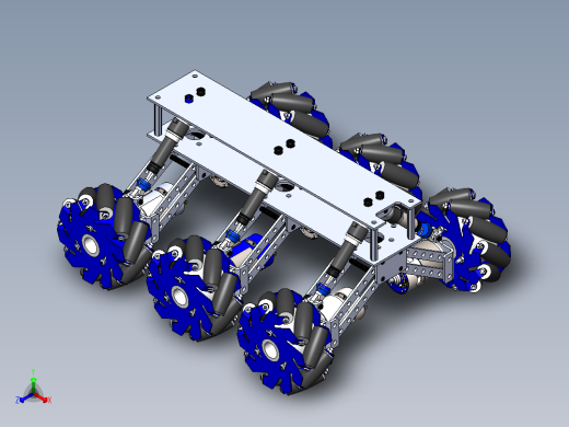 DIY Ardupilot全地形六轮麦克纳姆轮车3D模型图纸 Solidworks设计正等轴测缩略图