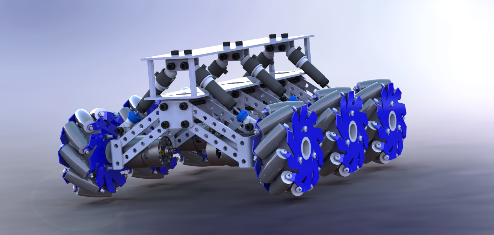 DIY Ardupilot全地形六轮麦克纳姆轮车3D模型图纸 Solidworks设计