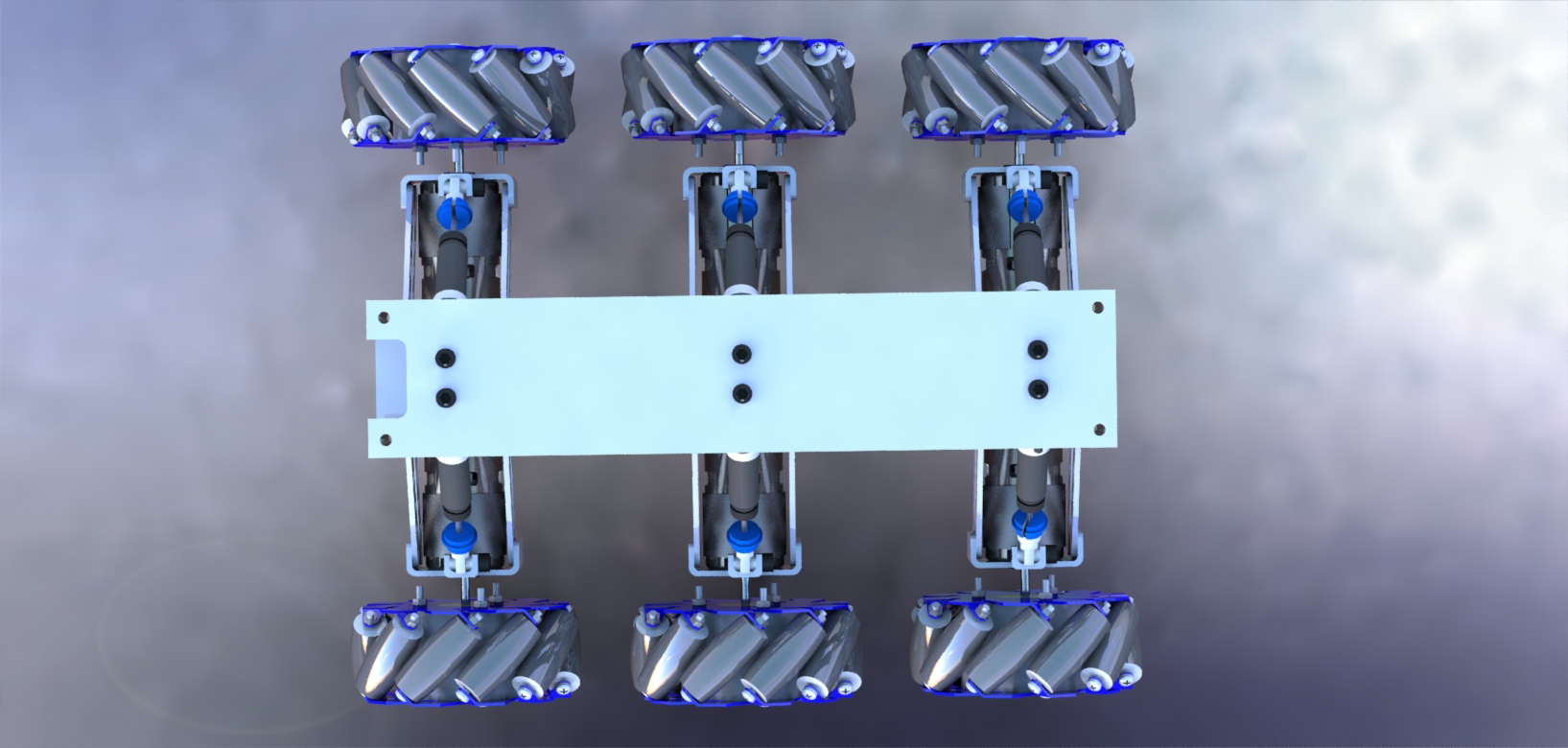DIY Ardupilot全地形六轮麦克纳姆轮车3D模型图纸 Solidworks设计