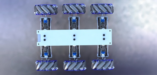 DIY Ardupilot全地形六轮麦克纳姆轮车3D模型图纸 Solidworks设计缩略图