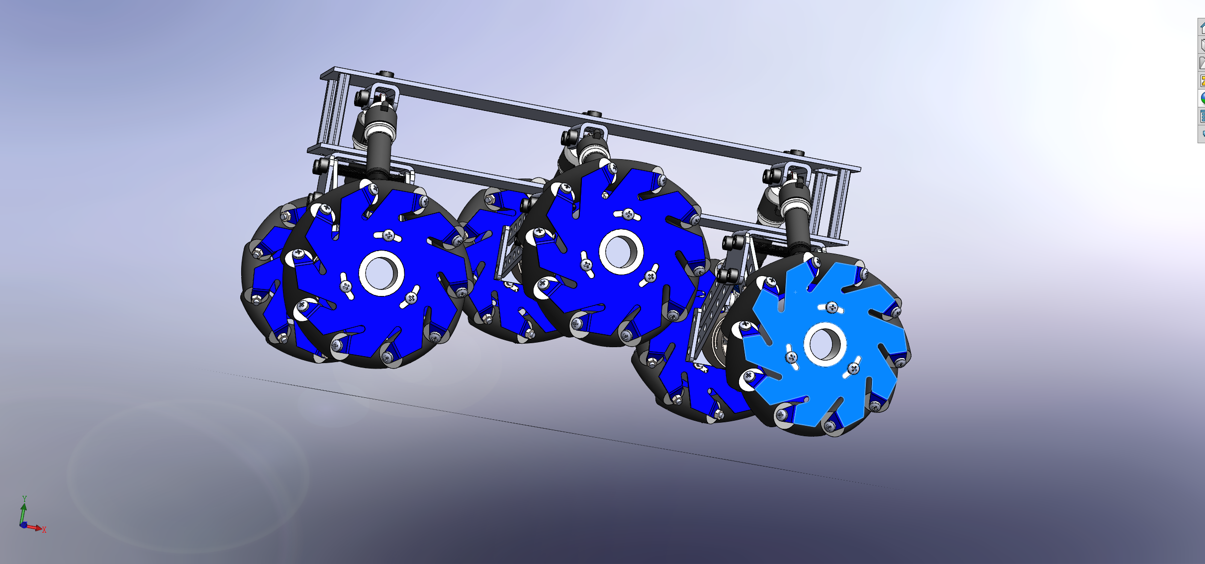 DIY Ardupilot全地形六轮麦克纳姆轮车3D模型图纸 Solidworks设计