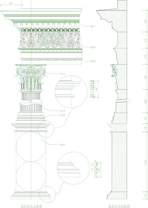 欧式古建筑构造CAD图纸图集缩略图
