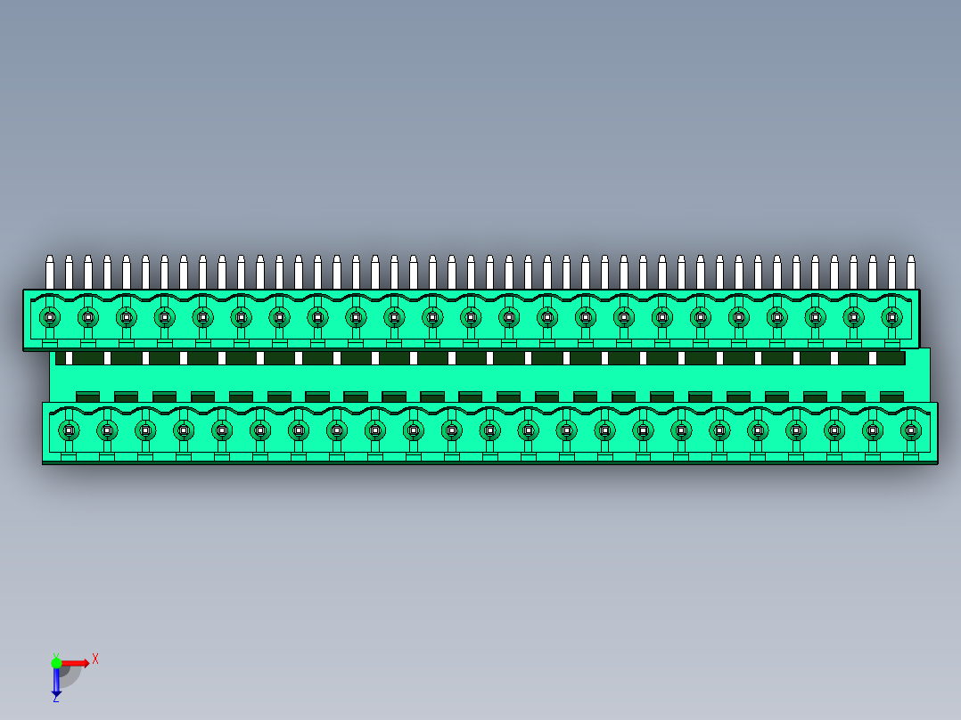 DEGSON 2EDG 系列 5.08mm 可插拔接线端子组-2EDGRTC-5.08-46P-14-00AH俯视图