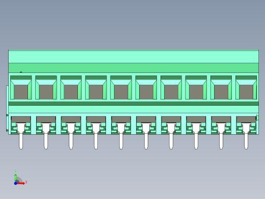 DEGSON DG636 系列 6.357.629.52mm 接线端子-DG636S-6.35-10P-14-00AH前视缩略图