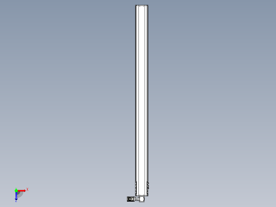 东锦同步带传动-直线滑台模组DH210B-L150-S2750-BL-P750W-C3俯视图