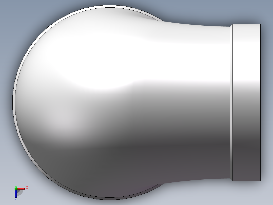 弯头-异径内丝 DN65-DN50俯视图