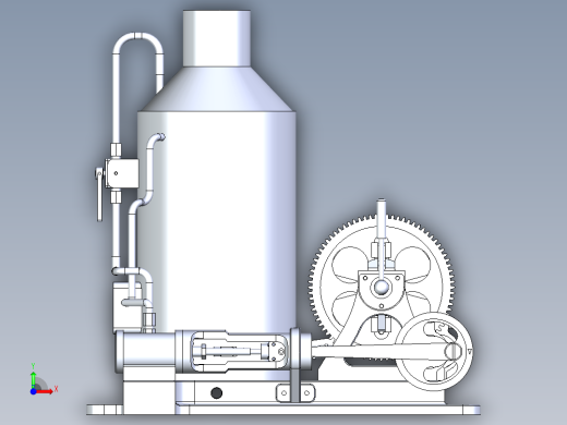 带离合器的 2x1 气缸蒸汽机操作绞车前视缩略图