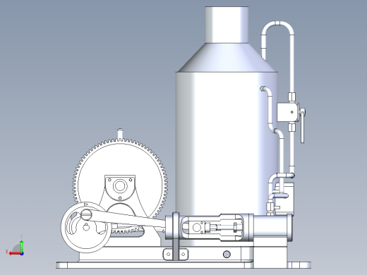 带离合器的 2x1 气缸蒸汽机操作绞车后视缩略图
