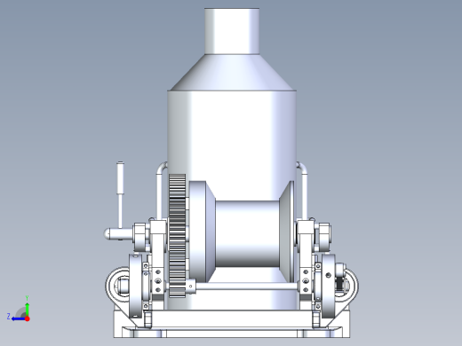 带离合器的 2x1 气缸蒸汽机操作绞车右视缩略图