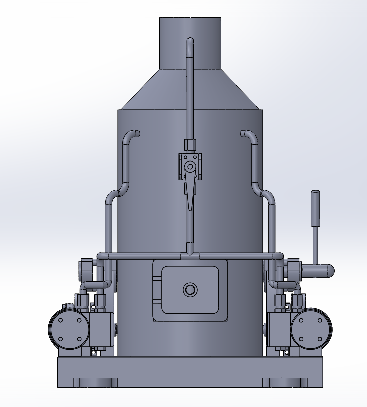 带离合器的 2x1 气缸蒸汽机操作绞车