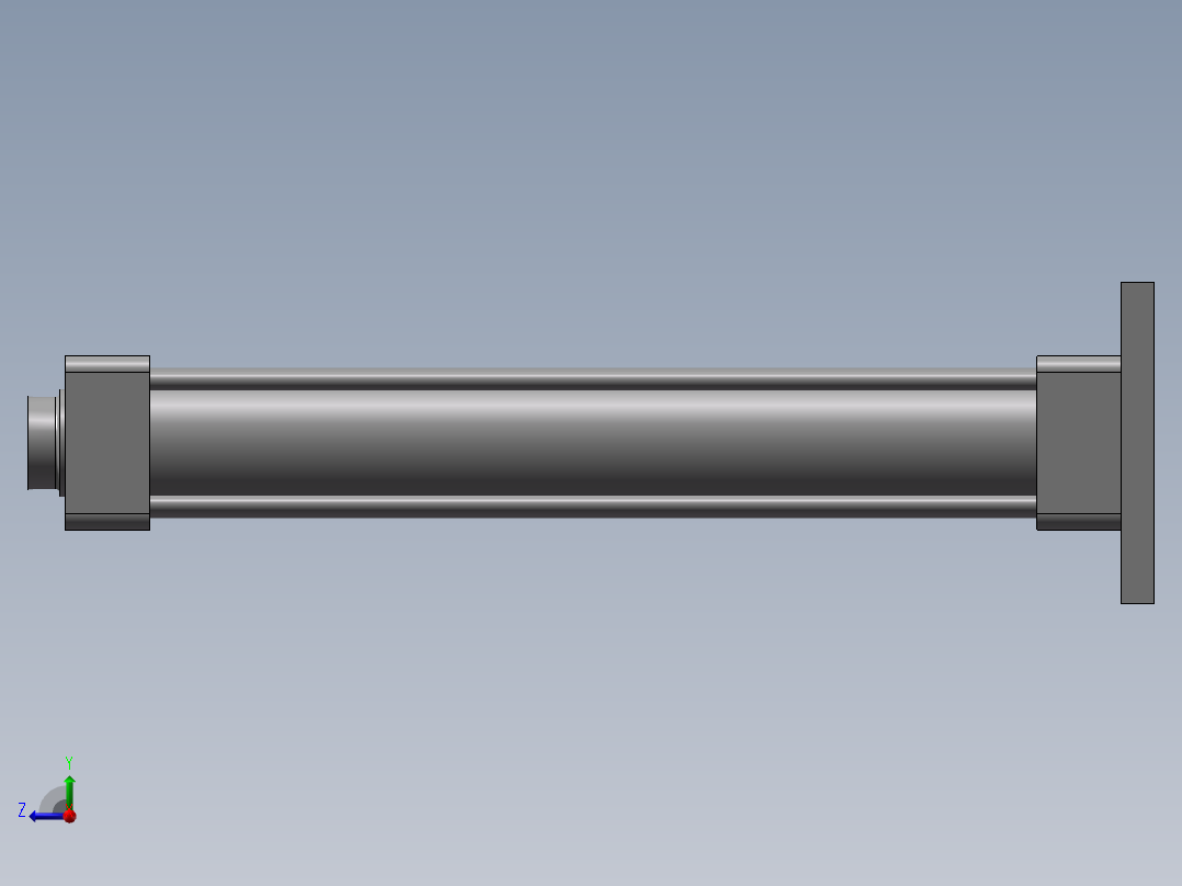 SMC手臂升降气缸50-300右视图