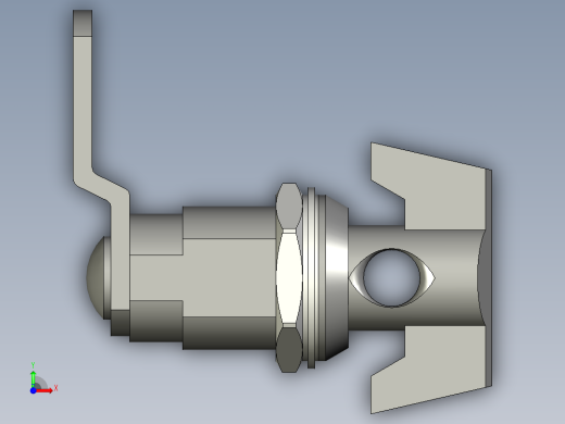 鎖CM,L-3D多系列多零件图纸模型前视缩略图