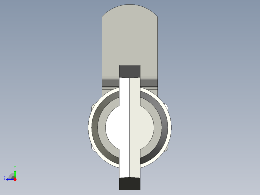 鎖CM,L-3D多系列多零件图纸模型右视缩略图