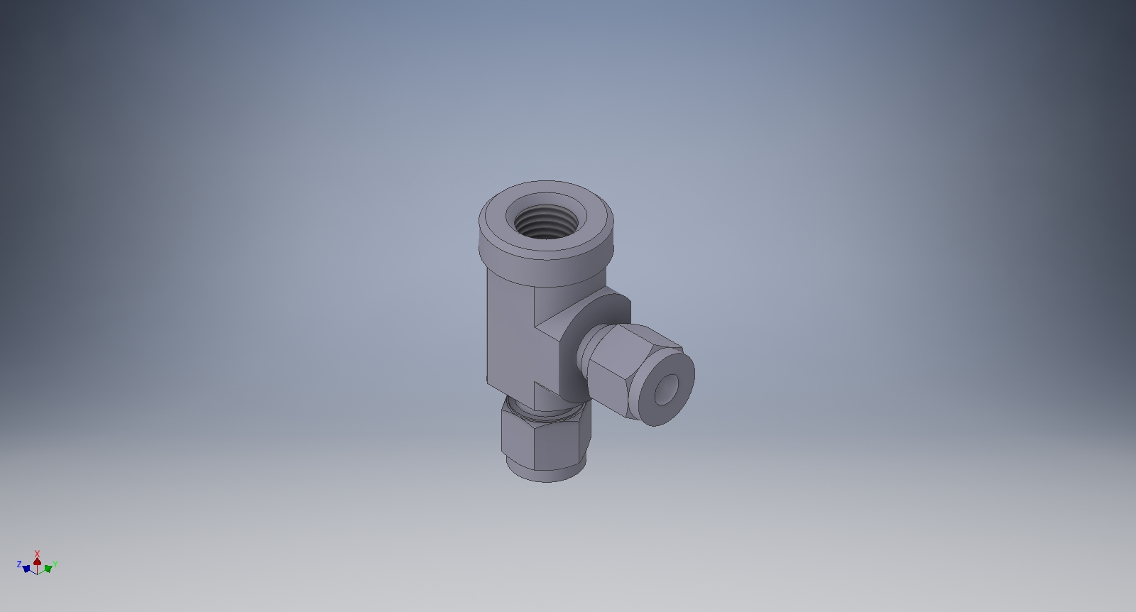 不锈钢Hy-Lok管配件，内螺纹三通，6毫米管外径x 1-4英寸