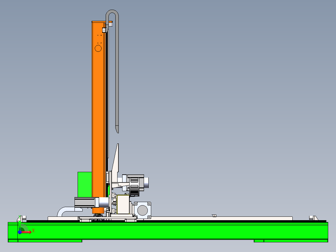 自动铺瓷砖机前视图