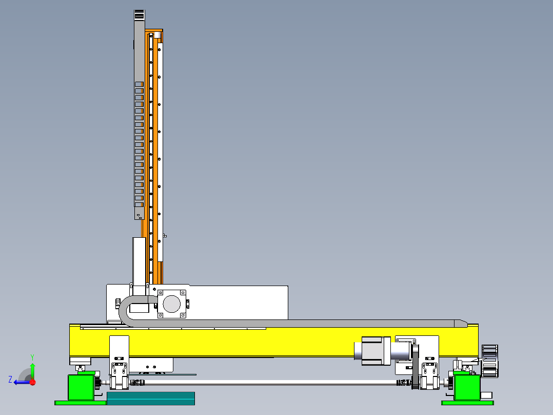 自动铺瓷砖机右视图