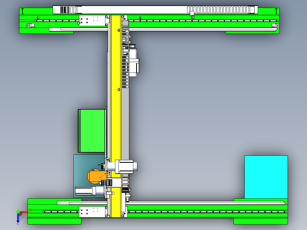 自动铺瓷砖机俯视图