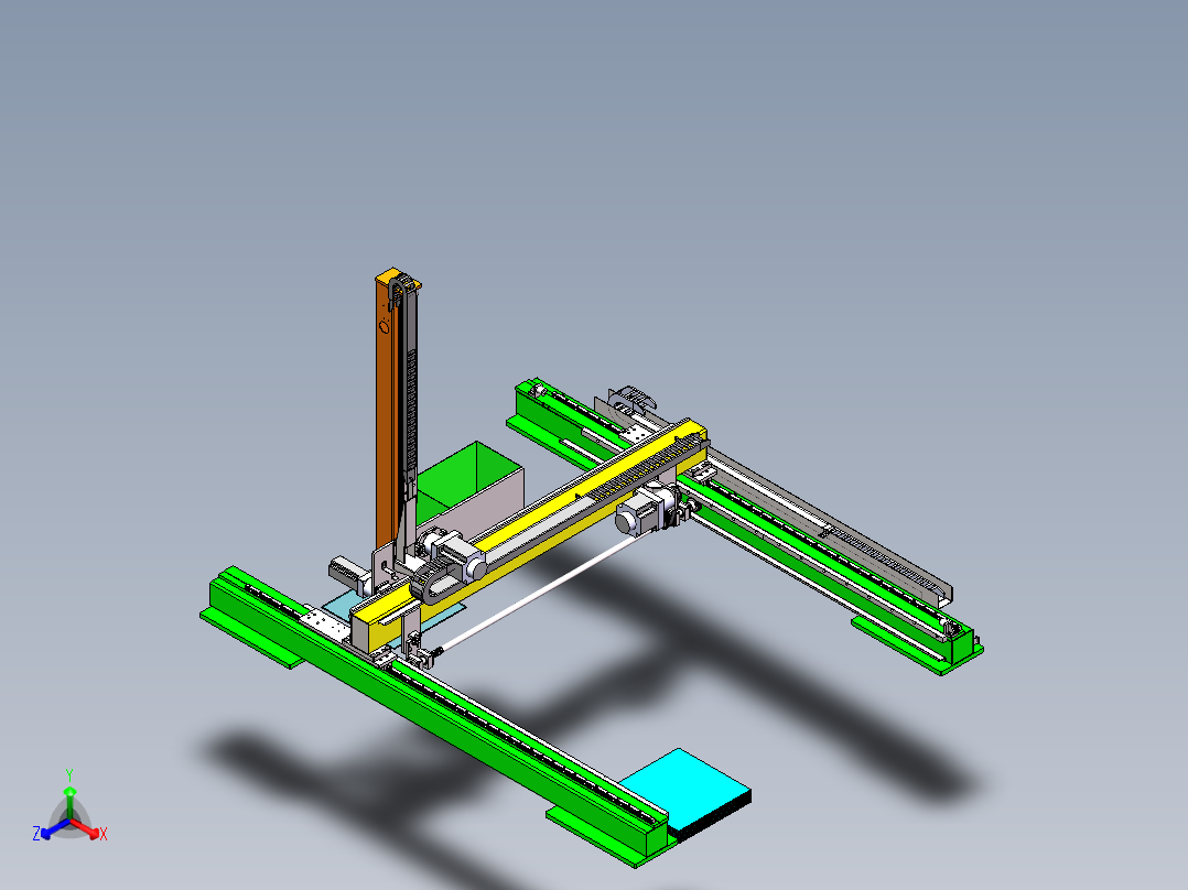 自动铺瓷砖机正等轴测图