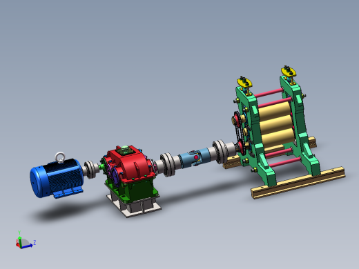 三辊轧制机SW三维图+CAD图纸==1447643==500