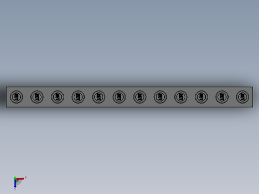 乐高机械组积木（横梁）-41950006 - 3895 Old Grey Technic Brick 1 x 12 with Holes俯视缩略图