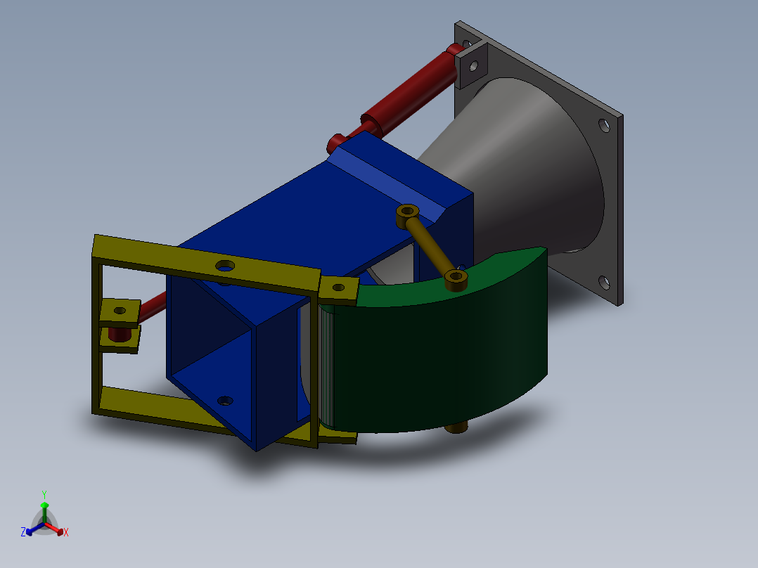 喷水推进器简图正等轴测图