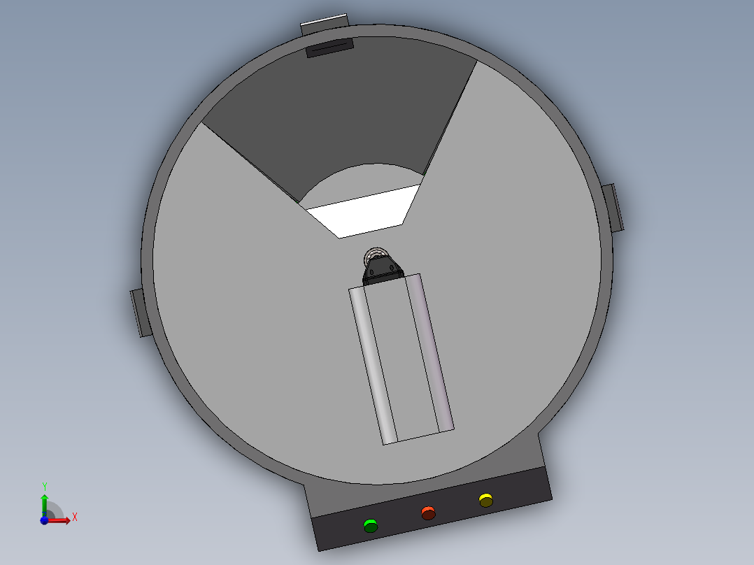 智能分类垃圾桶sw18可编辑前视图