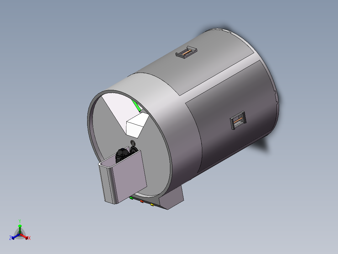 智能分类垃圾桶sw18可编辑正等轴测图