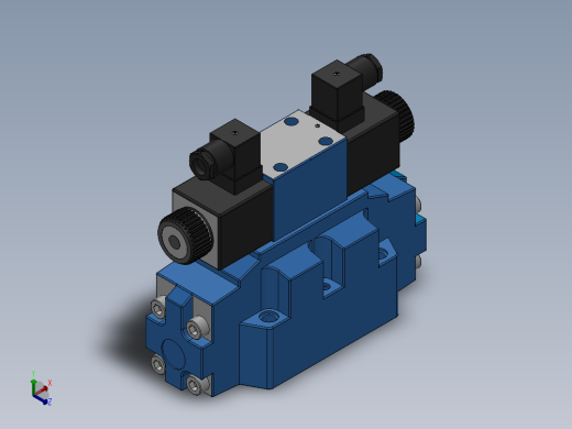 FWH-04交流插座式电液换向阀正等轴测缩略图