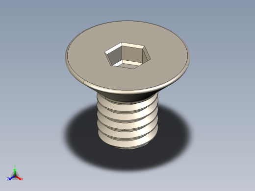 Screw_ISO_10642_M2x4_A2.STEP正等轴测缩略图