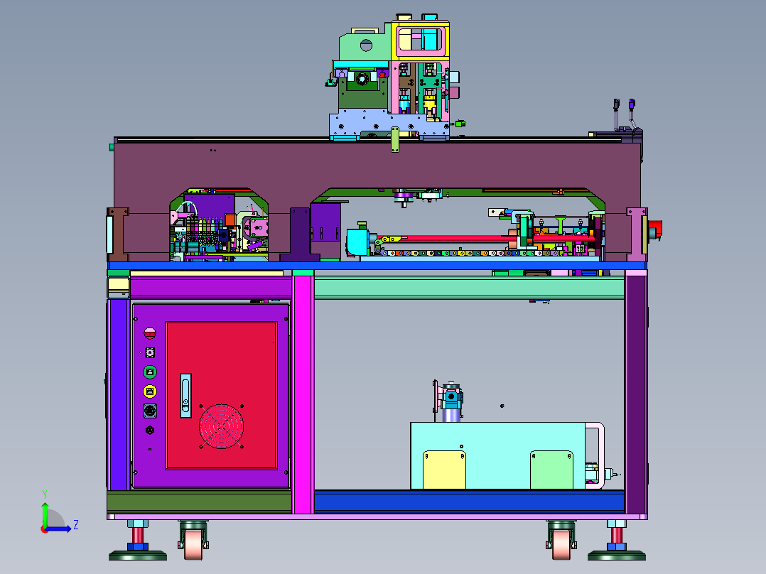 快插阀阀芯自动插装机左视图
