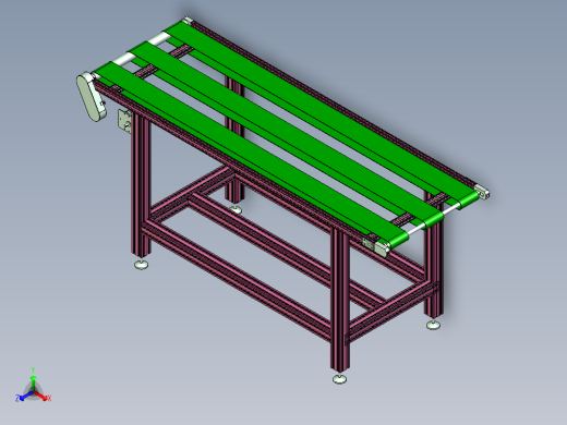 三通道皮带输送线设计