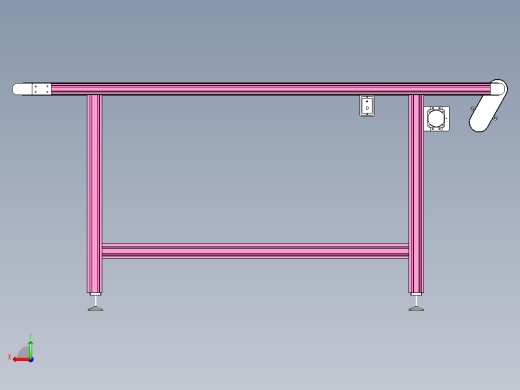 三通道皮带输送线设计后视缩略图