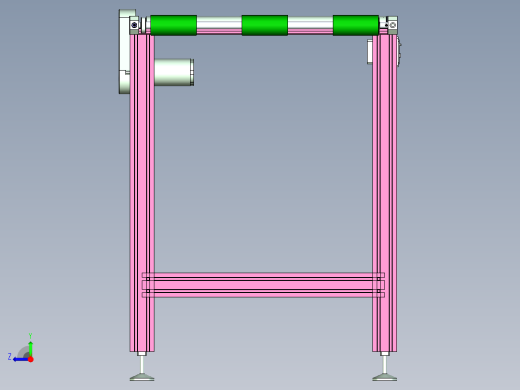 三通道皮带输送线设计右视缩略图