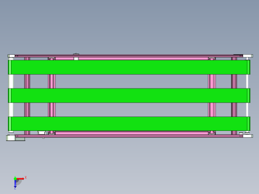 三通道皮带输送线设计俯视缩略图