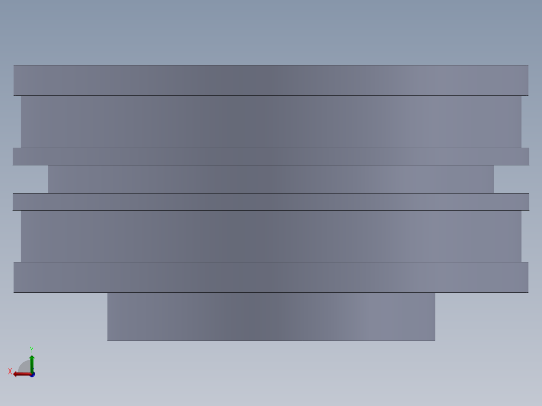 液压缸活塞（直径=150毫米，长度=80毫米）后视图