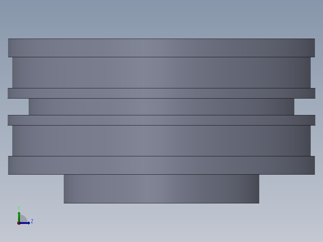 液压缸活塞（直径=150毫米，长度=80毫米）左视图