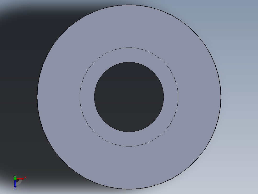 液压缸活塞（直径=150毫米，长度=80毫米）俯视图