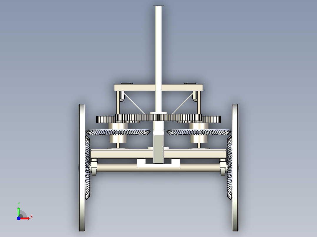 古代司南车前视图