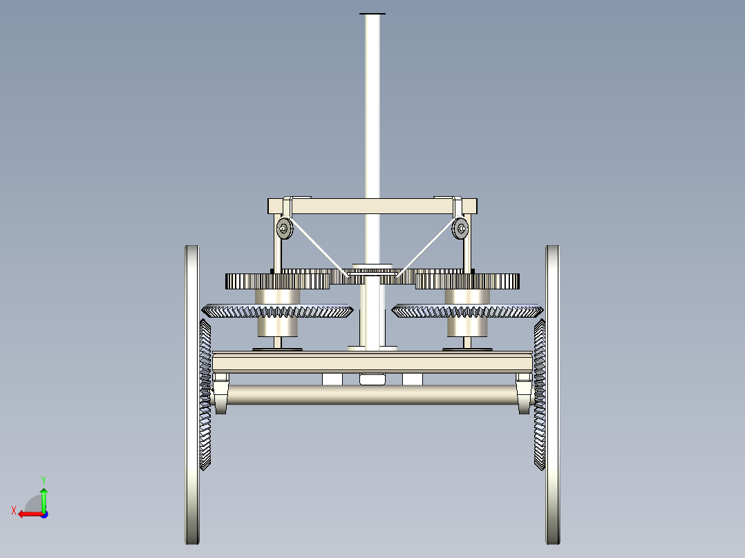 古代司南车后视图